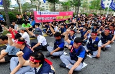 대우자판 고용승계 보장하라