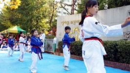 석사서부 경희대태권도 시범단, 마을축제서 시범