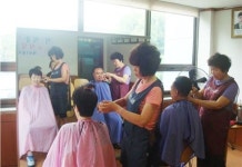 부천 원미구 역곡1동 주민센터, 노인 이·미용 봉사 실시