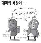[독자만평] 개미와 배짱이…
