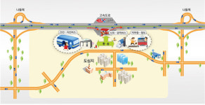 고속도로 환승정류장에서 곧바로 지하철·버스 갈아타
