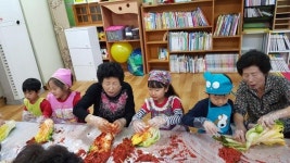 동두천시 천사랑어린이집 아동 김장체험