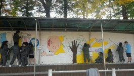 의왕시청소년수련관, 부곡중 벽화그리기 자유학기제 프로그램 호응