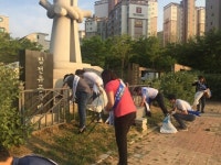 양주 사회복지과 직원들 6.25참전유공자비 환경정비