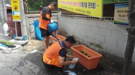 포천시자원봉사센터, 신북면에서 우리동네 초록 에너지 양심화분 설치