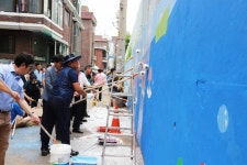 성남수정경찰, 가천대와 태평초교 벽화그리기 눈길