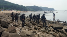 해병 2사단 강화도 해변 안전 합니다 폭발물 수색