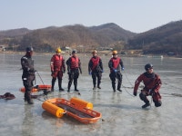 동두천소방서 구조대, 해빙기 수난사고 대비 집중훈련 실시