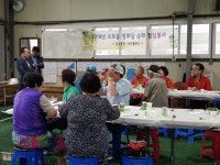 광주시 오포읍 다산홈푸드, 경로당 어르신 건강 기원 뷔페 식사 대접