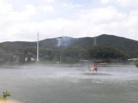 군포 수리산 갈치저수지 인근 화재…소방헬기 진화중