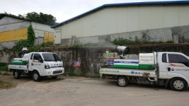 김포축산농협과 NH농협은행 김포시지부가 지역내 돼지 사육농가에 일제 집중소독