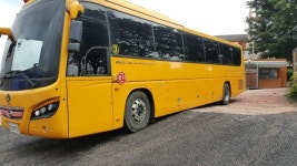 평택 동방복지타운 임시도로 마저 통학버스 하부가 닿아 운행 불가