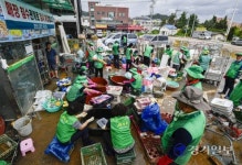 안성시 죽산면 수해지역, 서울에서 온 도움의 손길