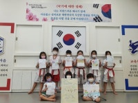 다산신도시 용인대석사 경일태권도 학생들, 수재민 위로 손편지 전해