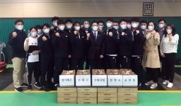 경기도역도연맹, 스포츠마스크 1천매 전달
