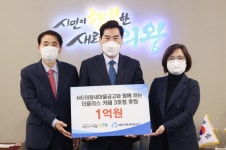 MG의왕새마을금고, 의왕시 더플러스 카페 후원금 1억원 전달