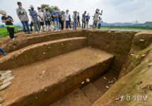 백제시대 축조 파주 육계토성 현장 설명회 [포토뉴스]