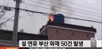 설 연휴 부산에서 화재 50건 발생