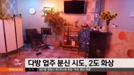 다방 업주 분신 시도, 2도 화상
