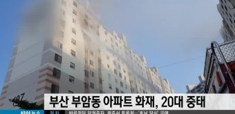 아파트 화재, 20대 중태