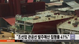 조선업 관광선 발주예산 집행률 41%에 불과