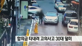 합의금 타내려고 고의사고 낸 30대 덜미
