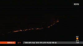 부산 운봉산 대형 산불, 강한바람에 불길 번져 