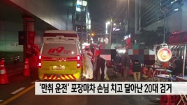 '만취 운전' 포장마차 손님 치고 달아난 20대 검거