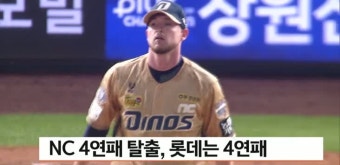 NC 4연패 탈출, 롯데는 4연패