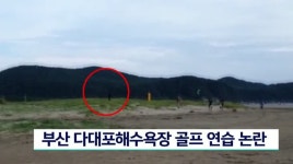 다대포해수욕장 골프 연습 논란