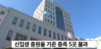 신입생 충원율 기준 충족 5곳 불과