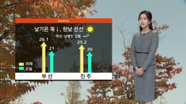 [오희주의 날씨]낮 기온 뚝↓, 한낮 선선..부산*남해안 강풍