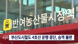 부산도시철도 4호선 운행 중단, 승객 불편