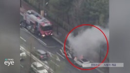 부산 수영강변대로서 SUV 차량 화재, 인명피해 없어