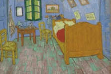 1889년 고흐의 방 진짜 벽 색깔은?
