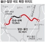 울산-밀양 이젠 50분 거리…62.4㎞ 국도 18년 만에 완공