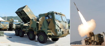 차기다연장로켓 천무 실전배치