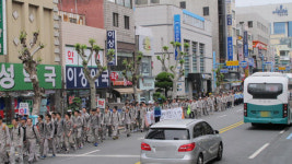 대아고 전국 유일 충무공 탄신 기념행군