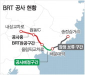 주민 설득도 못해 멈춰선 BRT(버스중앙차로)공사