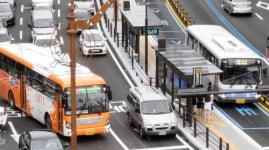 시내버스 해운대 BRT(중앙버스전용차로) 외부 정차 혼선