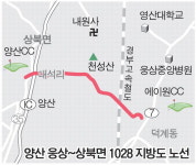 “양산 웅상~상북 1028호선 지방도 빨리 개설하라”