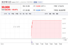 오늘 주식시장 슈퍼스타 세종 메디칼…내일도 급격한 상승세?