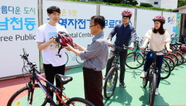 부산 공영자전거 대여소 모두 안전모 부족하다