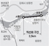 양산 오지 원동 가는길(1022지방도) 직선화 탄력