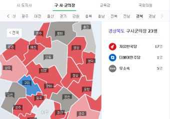 구미시장 선거 민주당 우세…누리꾼 