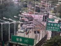 ‘부산 싱크홀 발생’ 번영로 원동IC 싱크홀로 진입불가… 도로상황 보니