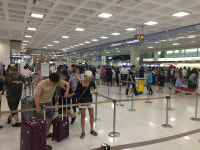 제주공항 현재 상황보니 ‘인산인해’...85편 결항