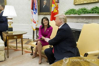 헤일리 UN 주재 미국 대사 사임 발표...파월 전 NSC 부보좌관 후임 검토 중