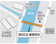 3년 논쟁 끝에 양산2교 위치 정했다
