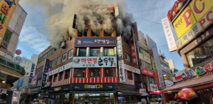서면시장 상가 화재 11명 대피, 인명피해는 없어